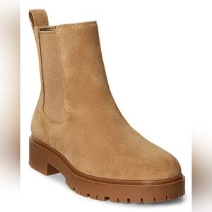 NWT Ralph Lauren 'Corinne' Buck Colored Suede Combat Chelsea Ankle Boots. Sz9. 5